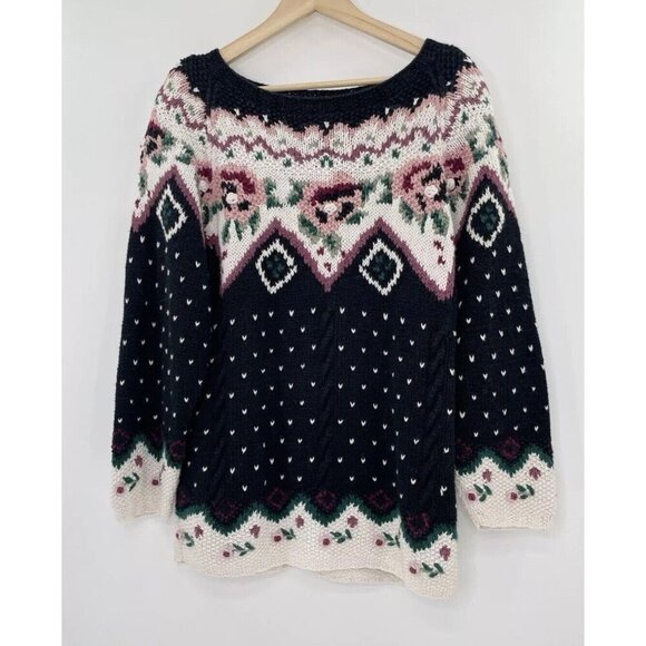 Jennifer Reed | Sweaters | Vintage Chunky Knit By Hand Grannycore Ramie ...